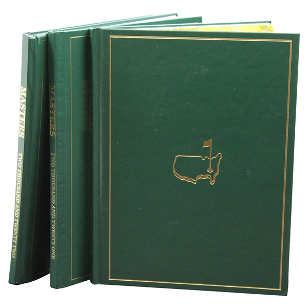 2020-2022 Masters Tournament Green Annual Books - Three (3)