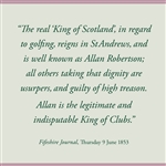 Allan Robertson of St Andrews: The King of Clubs by Roger McStravick & Bill Williams