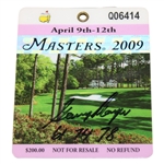 Gary Player Signed 2009 Masters Tournament SERIES Badge #Q06414 with Years Won JSA ALOA