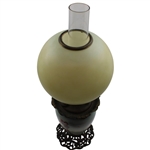 c.1900-1920 Original Gone with the Glass Golf/University Themed Hand Painted Table Lamp