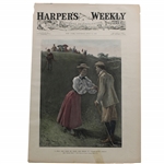 1897 Harpers Weekly New York Magazine with Golfers Cover Page - Saturday, July 31st
