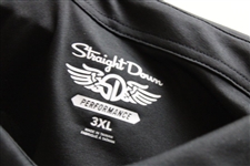 John Daly Signed Personal Straight Down Black Performance 3XL Shirt w/Sponsors JSA ALOA