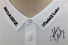 John Daly Signed Personal Straight Down White Performance 3XL Shirt w/Sponsors JSA ALOA