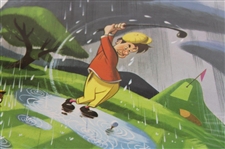 1951 'How To Catch A Cold' Walt Disney Movie Poster Sponsored by Kleenex