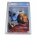 Tiger Woods 1995 Continental Airlines Profiles Magazine April Masters Debut CGC 7.5 - Pop1