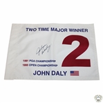 John Daly Signed 2 Time Major Winner Flag - Daly Collection JSA ALOA