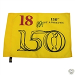 John Daly Signed 2022 OPEN Championship at St Andrews Yellow Flag JSA ALOA