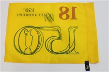 John Daly Signed 2022 OPEN Championship at St Andrews Yellow Flag JSA ALOA