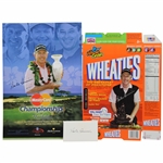 Hale Irwins Signed Wheaties Box, 2008 Hualalai Resort Poster & 3x5 Index Card JSA ALOA