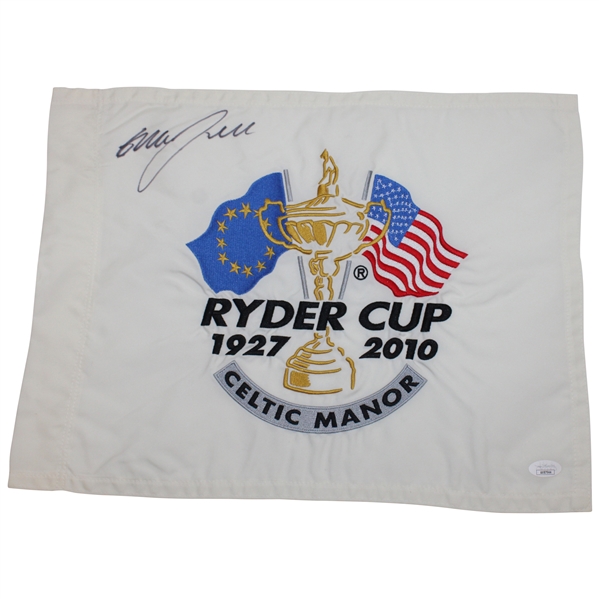 Graeme McDowell Signed 2010 Ryder Cup at Celtic Manor Embroidered Flag JSA #AX87944