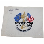 Graeme McDowell Signed 2010 Ryder Cup at Celtic Manor Embroidered Flag JSA #AX87944