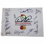 PGA Stars Multi-Signed Arnold Palmer Invitational White Embroidered Flag JSA ALOA
