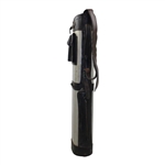 Vintage Grey Hardened Case with Black Leather Golf Bag
