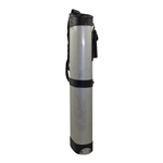 Vintage Grey Hardened Case with Black Leather Golf Bag