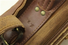 Vintage Brown Leather & Canvas Stove Pipe Golf Bag
