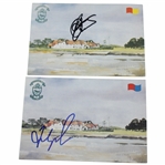 Crenshaw & Couples Signed Portmarnock Golf Club Red Nine Scorecards JSA ALOA