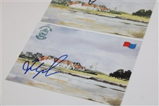 Crenshaw & Couples Signed Portmarnock Golf Club Red Nine Scorecards JSA ALOA