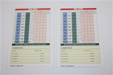 Crenshaw & Couples Signed Portmarnock Golf Club Red Nine Scorecards JSA ALOA