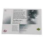 Adam Scott Signed 2001 Upper Deck Sign Of The Times Card
