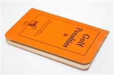 1933 Golf Penalties Booklet - Compliments of Dunlop Tire & Rubber Co.
