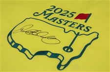 Rory McIlroy Signed 2025 Masters Embroidered Flag - Clinches Career Grand Slam JSA ALOA