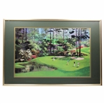 Augusta National Golf Club 3 Golfers on Green of 11th Hole Print 