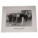 Gary Player Signed Back & White at St. Andrews 16x20 Photo w/Arnie & Gary at St. Andrews JSA #CE33711