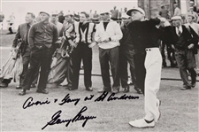 Gary Player Signed Back & White at St. Andrews 16x20 Photo w/'Arnie & Gary at St. Andrews' JSA #CE33711