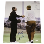 Jack Nicklaus & Gary Player Shaking Hands 1968 Open Championship 16x20 Photo JSA #CE33723