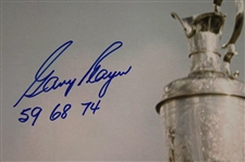 Gary Player Signed Claret Jug 16x20 Photo w/'59 68 74' JSA #CB46495