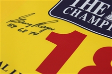 Gary Player Signed 2001 The OPEN at Royal Lytham & St. Annes Flag w/'59 68 74'JSA #CB46487