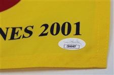 Gary Player Signed 2001 The OPEN at Royal Lytham & St. Annes Flag w/'59 68 74'JSA #CB46487