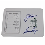 Jack Nicklaus & Gary Player Signed Augusta National GC Scorecard JSA ALOA