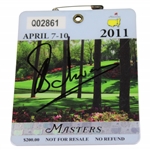 Charl Schwartzel Signed 2011 Masters Tournament SERIES Badge #Q02861 JSA ALOA