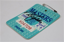 Nick Faldo Signed 1989 Masters Tournament SERIES Badge #X04729 JSA ALOA