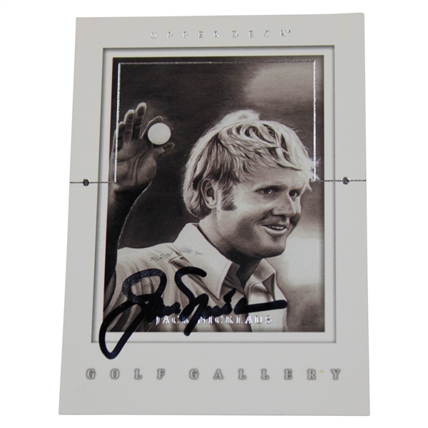 Jack Nicklaus Signed 2001 Upper Deck Golf Gallery Card JSA ALOA