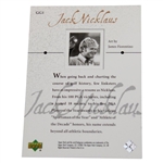 Jack Nicklaus Signed 2001 Upper Deck Golf Gallery Card JSA ALOA