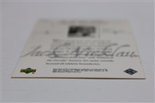 Jack Nicklaus Signed 2001 Upper Deck Golf Gallery Card JSA ALOA