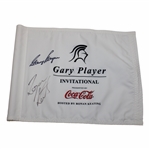 Gary Player & Ronan Keating Signed Gary Player Invitational Course Flag JSA ALOA