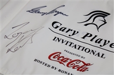 Gary Player & Ronan Keating Signed Gary Player Invitational Course Flag JSA ALOA