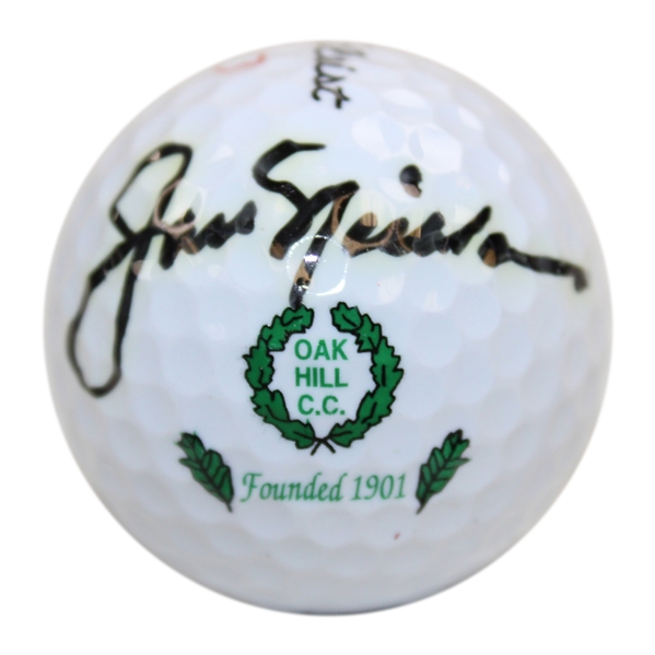 Jack Nicklaus Signed Oak Hill Country Club Logo Golf Ball JSA ALOA