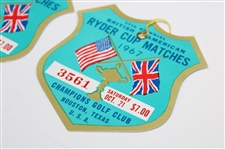 1967 The Ryder Cup at Champions GC Saturday Rd Tickets #3560 & #3561 - Hogan Captain