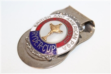 1981 Ryder Cup at Surrey England Silver Tone Money Clip 