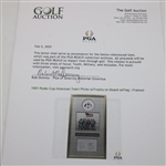 1991 Ryder Cup American Team Photo w/Trophy on Beach w/Flag - Framed
