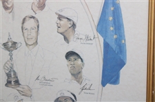 1999 Ryder Cup at Brookline Team USA Official Poster - Framed