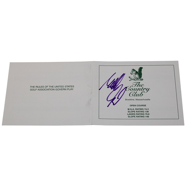 Matthew Fitzpatrick Signed The Country Club Scorecard JSA ALOA