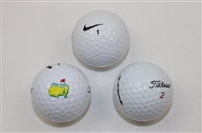 Jordan Spieth, Justin Rose & Retief Goosen Signed Golf Balls JSA ALOA