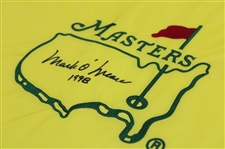 Mark O'Meara Signed Undated Masters Embroidered Flag w/'1998' JSA ALOA