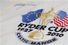 Graeme McDowell Signed 2010 Ryder Cup at Celtic Manor Embroidered Flag JSA #AX87946