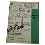 Gay Brewer Signed 1967 Masters Tournament Spectator Guide JSA ALOA